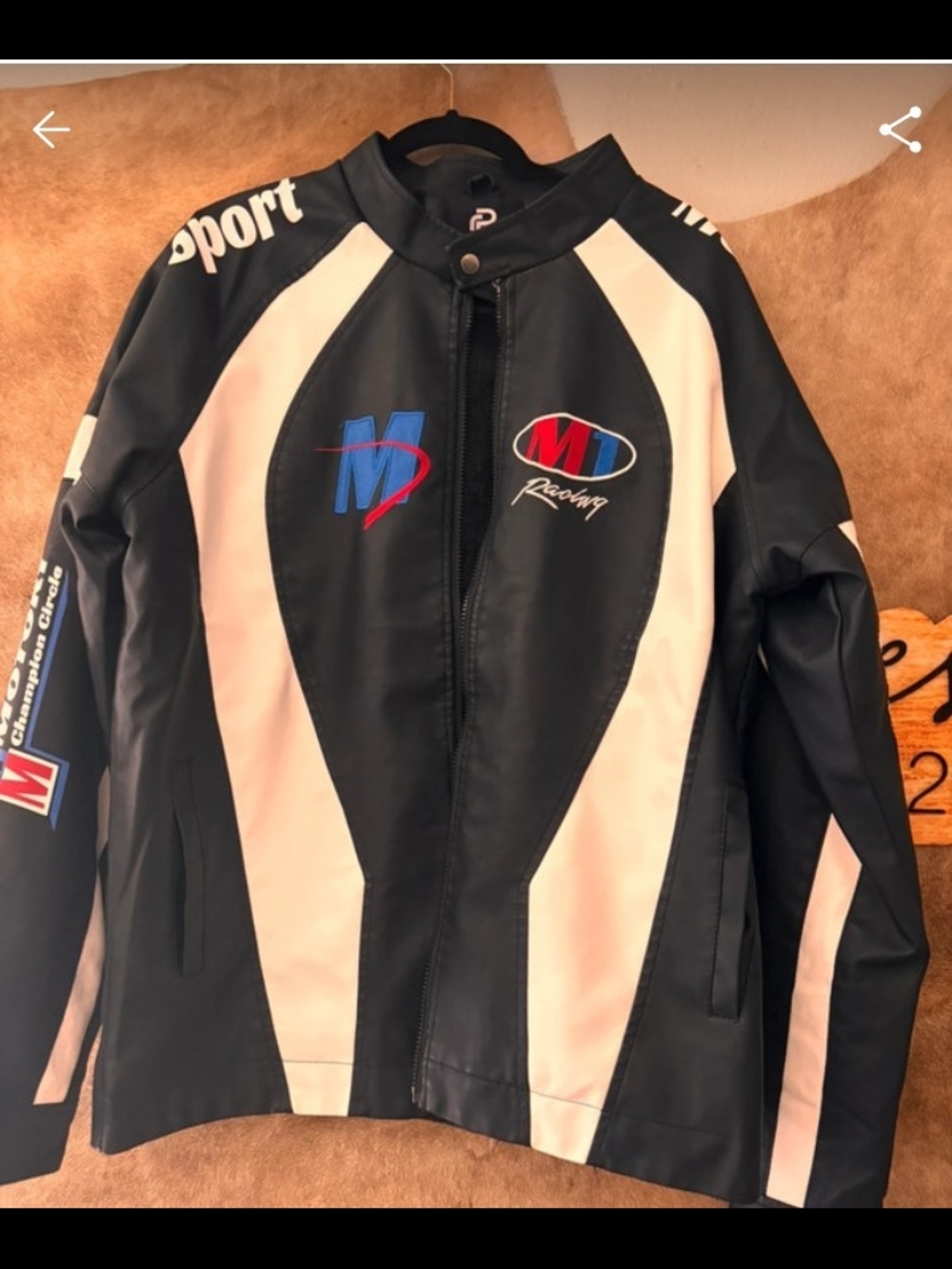 Black & White Men's Racing Jacket SZ XL New Without Tags By Refinery Republic